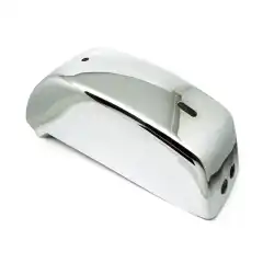 Bumper horn with holes for moulding, without rubber moulding, chrome, rear, left/right