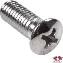 Screw, countersunk, for Recaro seat, front, M8x1.25x24 mm, chrome