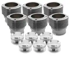 sku: 103-90.2
<h1>Porsche 911 2.7 90mm Nickies inc. 10.5:1 JE Piston sett</h1>

<p>Contact us for current availability and ordering info. Most sets in stock. Back orders may have significant delays. Rush service is available for a small upcharge.</p>

<p><strong>LN Engineering&rsquo;s Nickies &ndash; The original and genuine solid aluminum CNC billet NSC-plated cylinders</strong> provide increased strength and cooling, allowing for increased displacement and performance without compromising reliability.</p>

<p>Most Nickies kits are in-stock and available in countless piston and cylinder combinations for immediate delivery, from stock to big bore, all with a lifetime warranty on cylinder plating offered by Millennium Technologies. Complete Nickies cylinders and piston sets include pistons, rings, pins, and clips, unless otherwise specified; all Nickies cylinders for Porsche 911 engines now feature knock sensor bosses at no extra charge. Optional sealing ring grooves also available upon request for certain applications. Custom rings from Total Seal as well as special coatings for the pistons are also available upon request.</p>
<br />
 