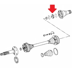 Drive shaft rear axle plug.<br />
For use on GKN or Loebro axles.<br />
Two required per car. Price is for each.<br />
 