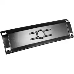 BAKPLATE mellom crome horn   STØTFANGER 911/912 63-73 og backdate 